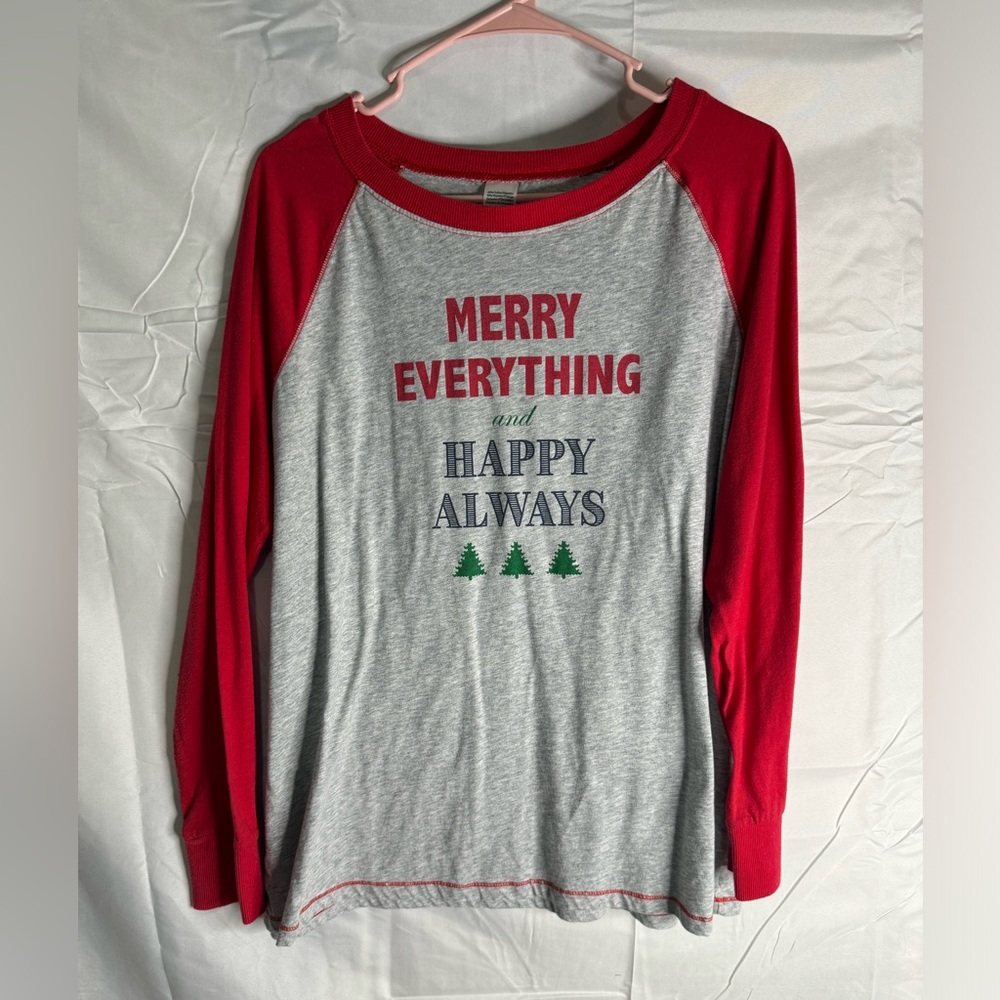 Merry Everything and Happy Always XL(16-18) long sleeve shirt
